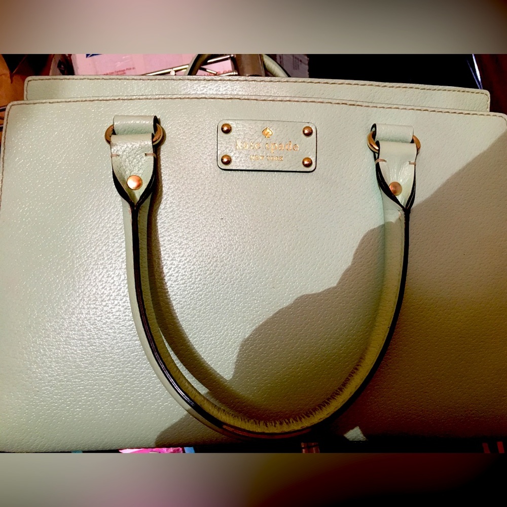 Katie spade mint green handbag